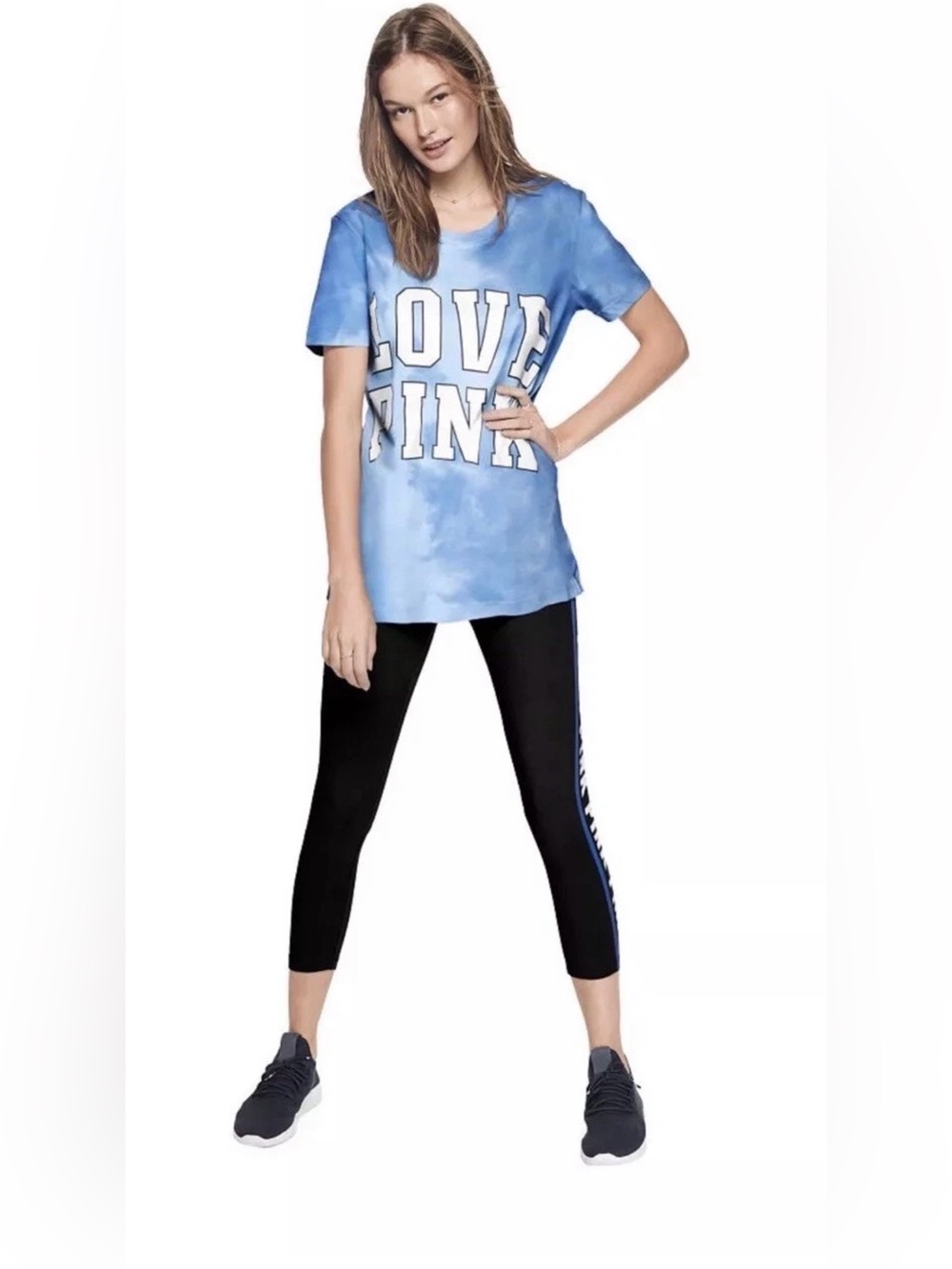 Victoria’s Secret PINK Tie Dye Campus Tee Shirt ~ Size: Medium